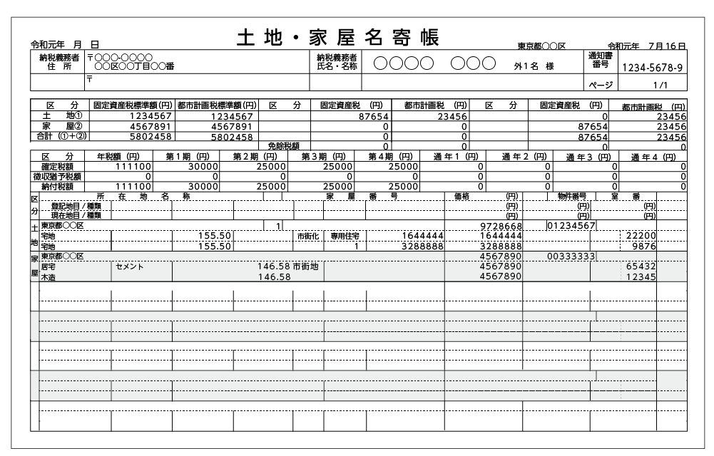 名寄帳