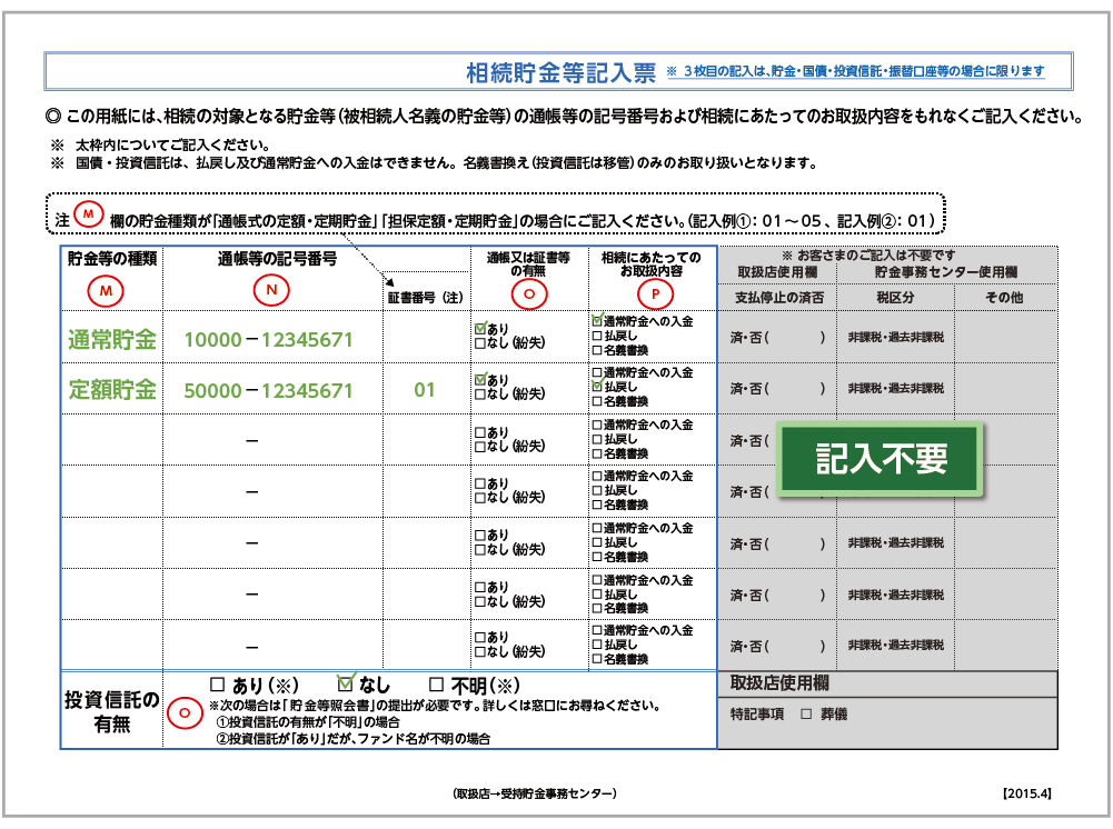 相続確認表3枚目